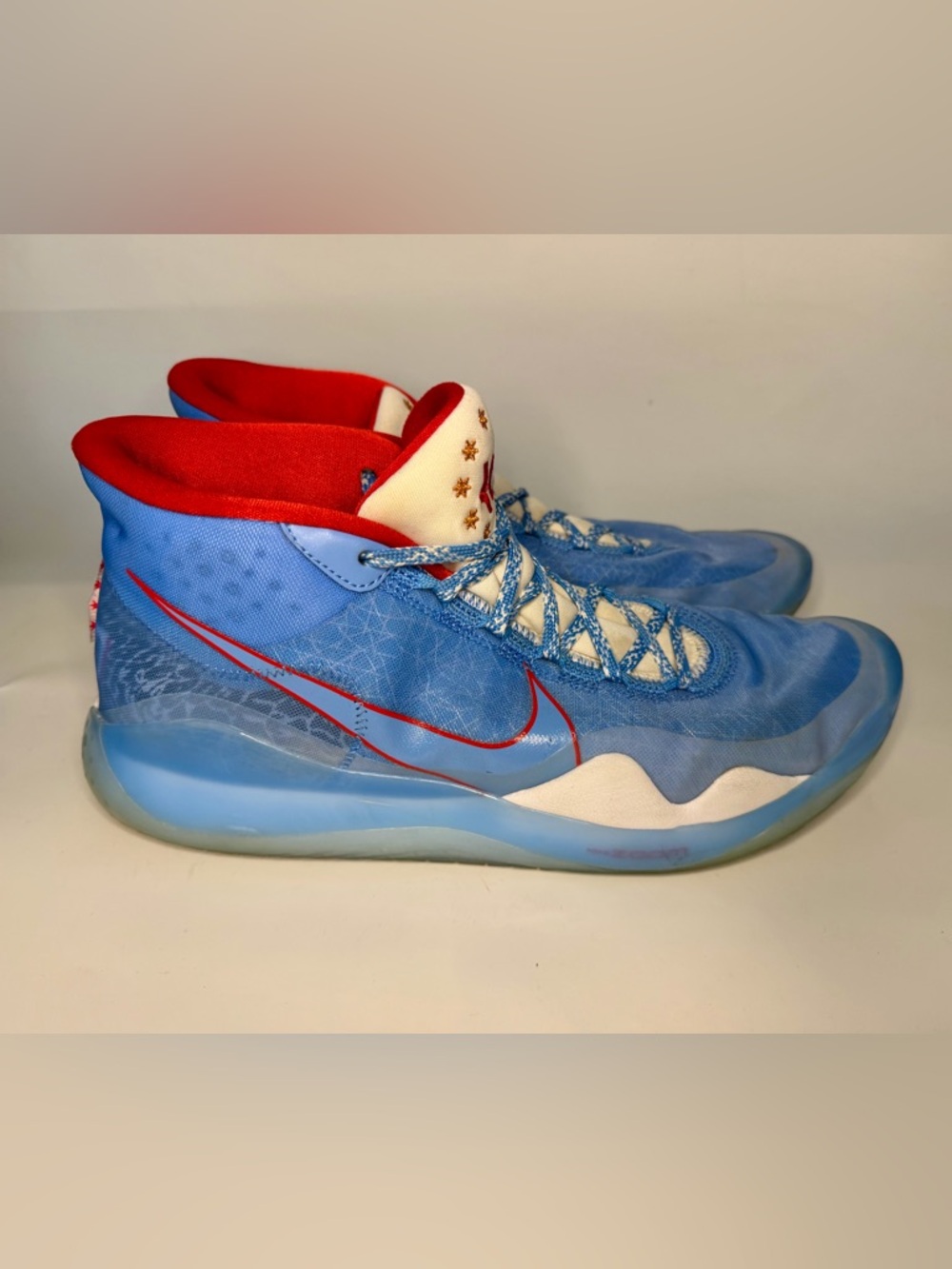 2019 Men's Nike KD 12 X Don C NBA All Star Game Sky Blue Red Size 13 Rare